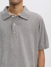 Another Polo Shirt 3 0 Light Grey Melange
