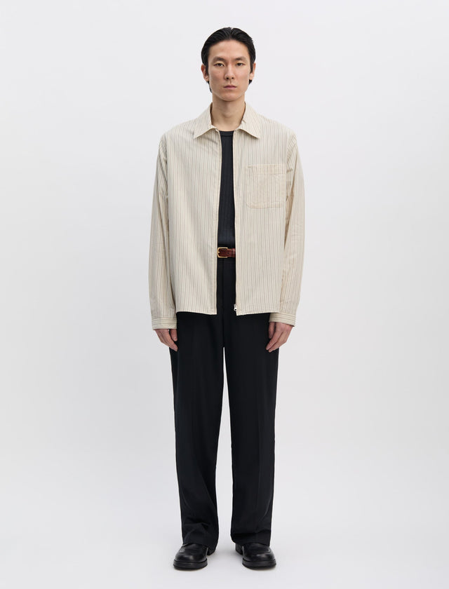 ANOTHER Zip Shirt 1.0 JPN, Cream Stripe