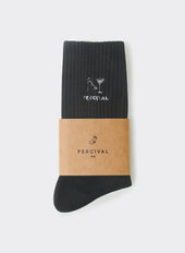 Aperitivo Embroidered Socks | Cotton | Black