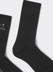 Aperitivo Embroidered Socks | Cotton | Black