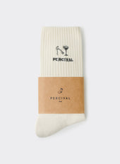Aperitivo Embroidered Socks | Cotton | Cream