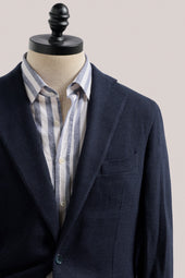 Apollo Deconstructured Blazer - Wool/Cashmere Jersey - Navy Blue