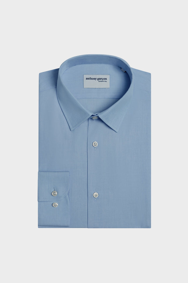 Regular Apoyo Blue Shirt With French Collar