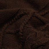 Cashmere Wool Chalet Cable Sweater In Dark Brown