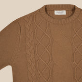 Cashmere Wool Chalet Cable Sweater In