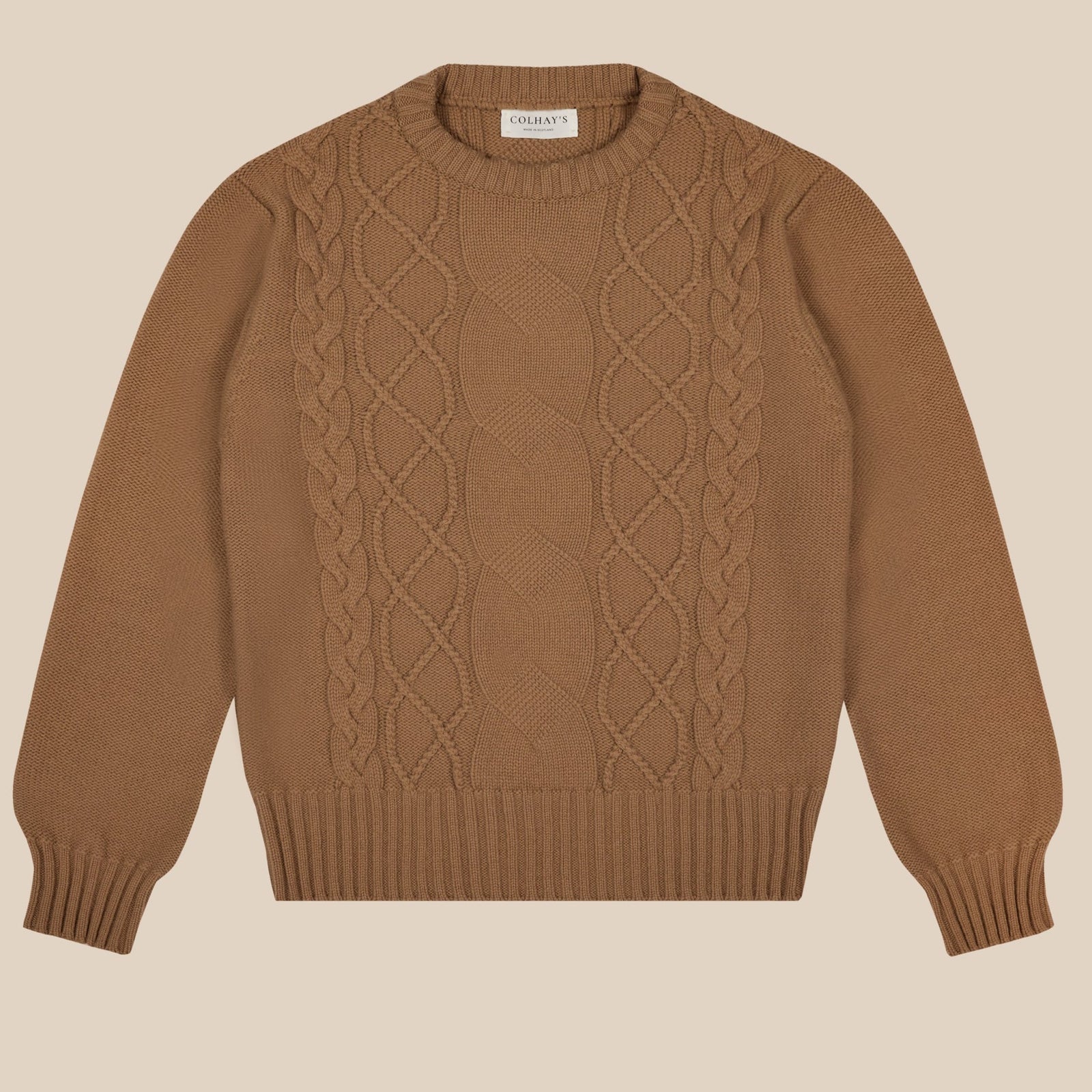 Cashmere Wool Chalet Cable Sweater In