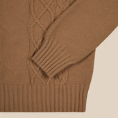 Cashmere Wool Chalet Cable Sweater In