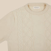 Cashmere Wool Chalet Cable Sweater In