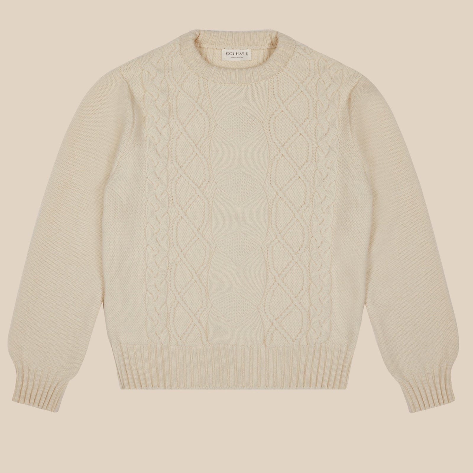 Cashmere Wool Chalet Cable Sweater In