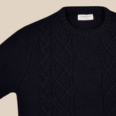 Cashmere Wool Chalet Cable Sweater In