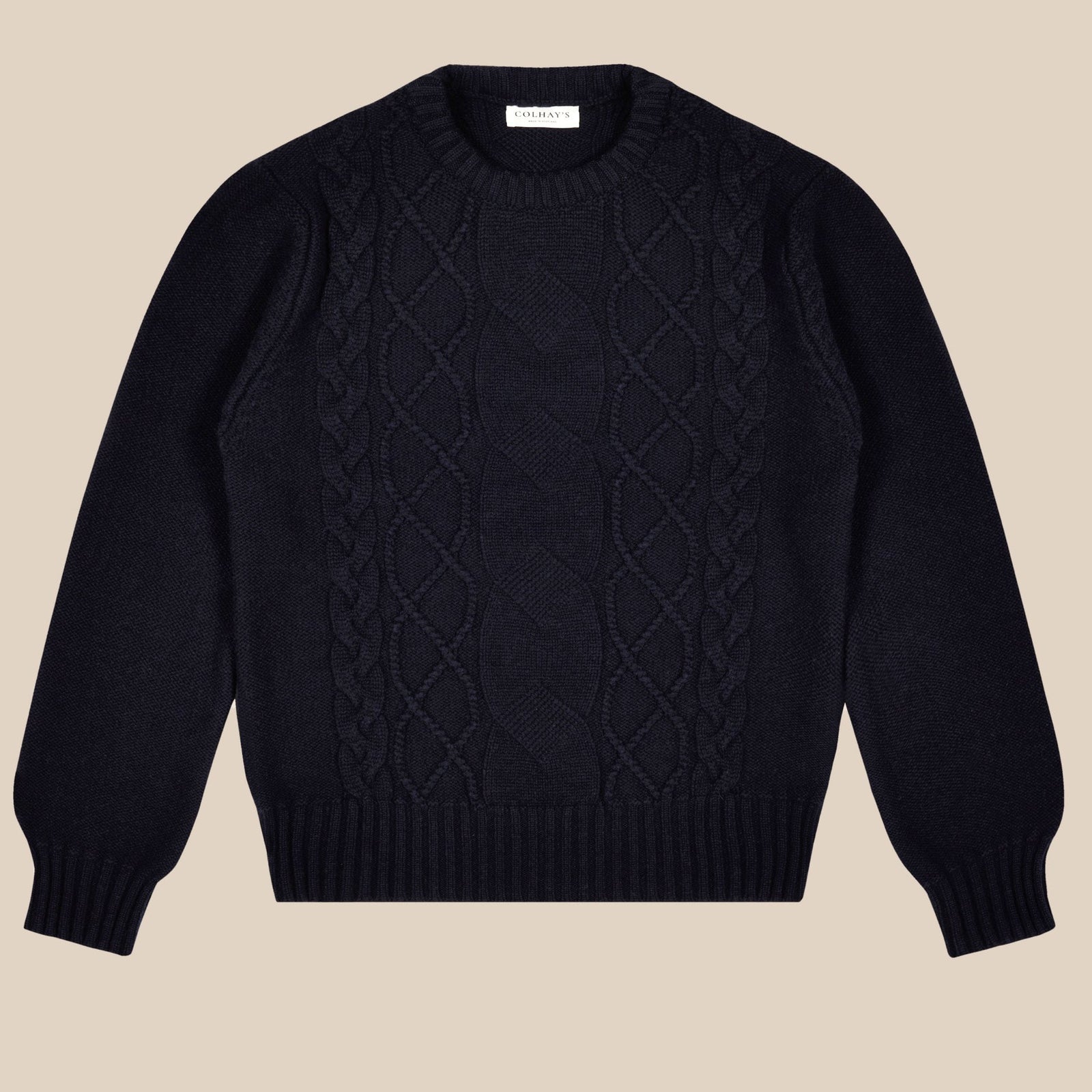 Cashmere Wool Chalet Cable Sweater In