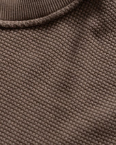 ARIZ LONG SLEEVE CREWNECK - FALCON BROWN LIGHTWEIGHT TECH COTTON THERMAL