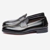 Y-Tip Penny Loafer - Black - Blake Line