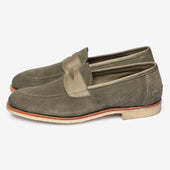 Unlined Penny Loafer Ii Loden Rufer Last Janus Calf