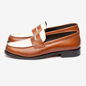 Spectator Loafer - Tan & Blanc Milled - Armin Last
