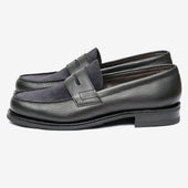 Spectator Loafer - Ink Blue Suede & Noir Milled - Armin Last