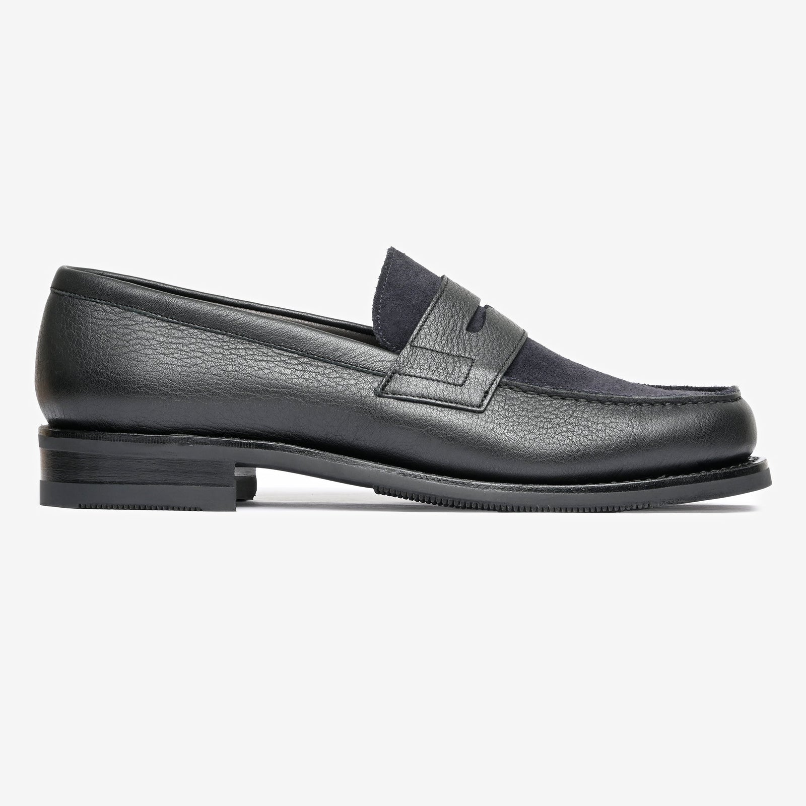 Spectator Loafer - Ink Blue Suede & Noir Milled - Armin Last