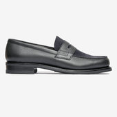 Spectator Loafer - Ink Blue Suede & Noir Milled - Armin Last
