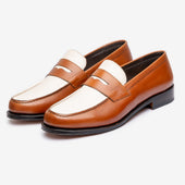 Spectator Loafer - Tan & Blanc Milled - Armin Last