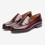 Moccasin - Burgundy Museum Calf - Armin Last
