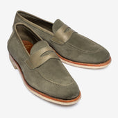 Unlined Penny Loafer Ii Loden Rufer Last Janus Calf