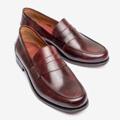 Moccasin - Burgundy Museum Calf - Armin Last