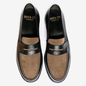 Spectator Loafer - Black Nappa & Flint Suede - Armin Last