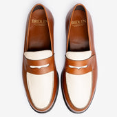 Spectator Loafer - Tan & Blanc Milled - Armin Last