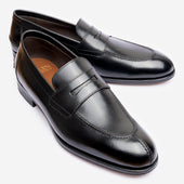 Y-Tip Penny Loafer - Black - Blake Line