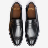 Y-Tip Penny Loafer - Black - Blake Line