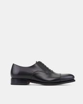 Ashford Black Cap Toe Oxford with Half-Rubber Soles - 675