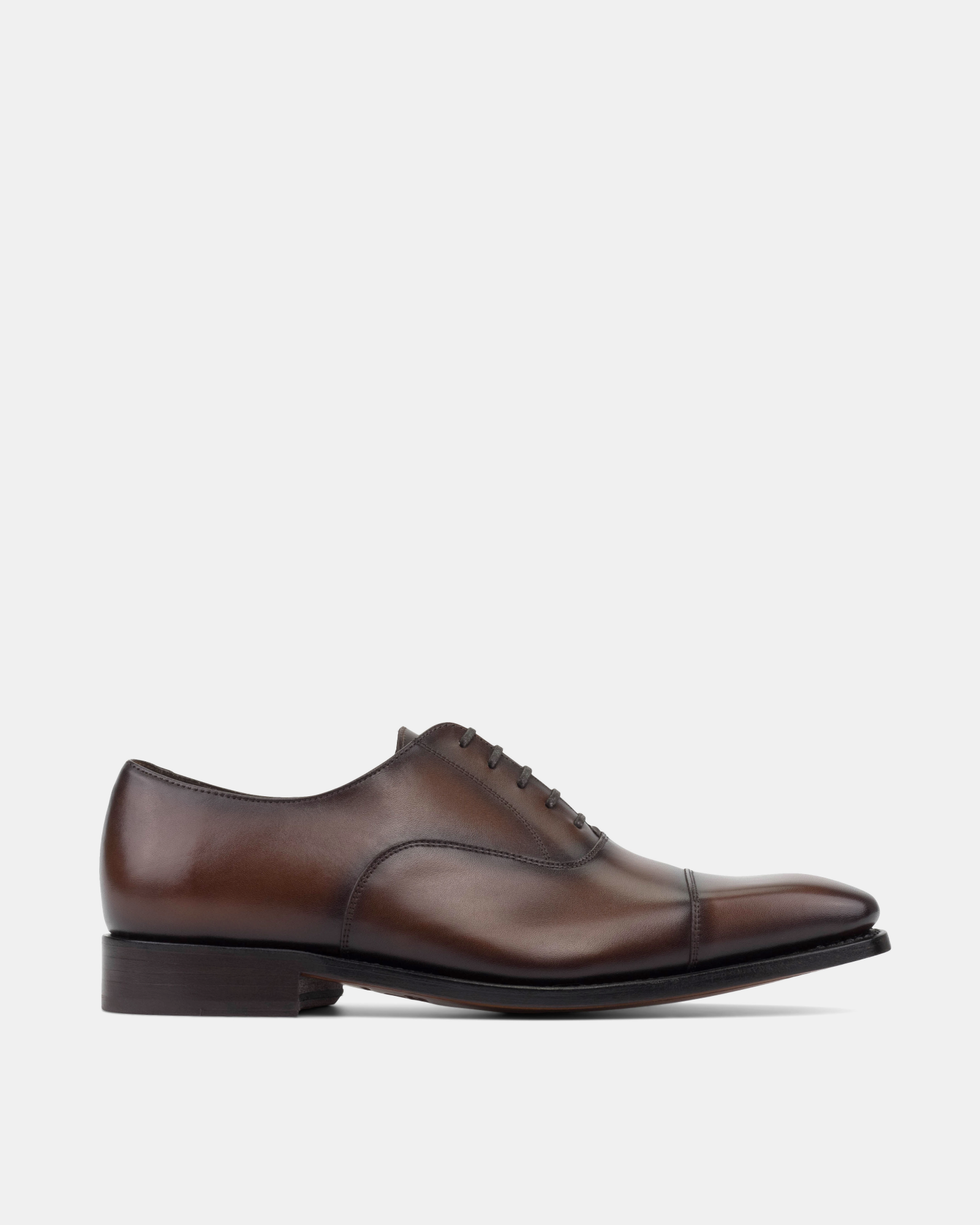 Ashford Brown Cap Toe Oxford with Half-Rubber Soles - 722