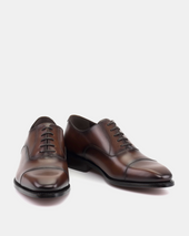 Ashford Brown Cap Toe Oxford with Half-Rubber Soles - 722
