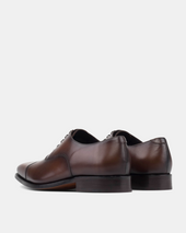 Ashford Brown Cap Toe Oxford with Half-Rubber Soles - 722