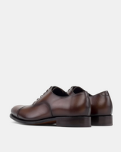 Ashford Brown Cap Toe Oxford with Half-Rubber Soles - 675