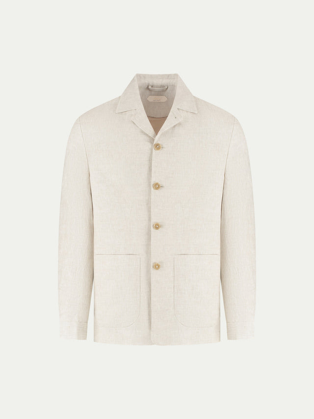 Beige Linen Leisure Blazer