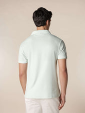 Light Aqua Terry Towelling Polo Shirt