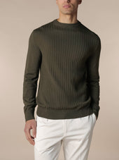 Olive Ribbed City Crew