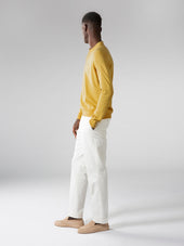 Extrafine Merino Buttonless Polo Mustard