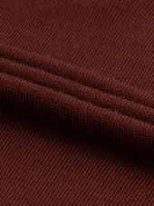 Extrafine Merino Buttonless Polo Maroon