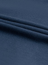 Extrafine Merino Buttonless Polo Steel Blue