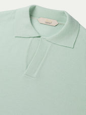 Shortsleeve Buttonless Polo Light Green