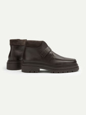 Brown Grain Alpine Boot with Fur