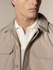 Beige City Button Jacket
