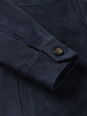Navy Suede Overshirt