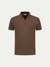 Chocolate Buttonless Polo Shirt