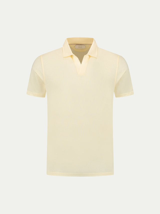 Vanilla Buttonless Polo Shirt
