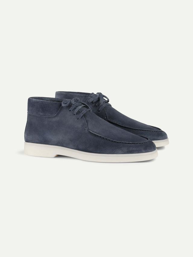 Steel Blue Suede Desert Boot