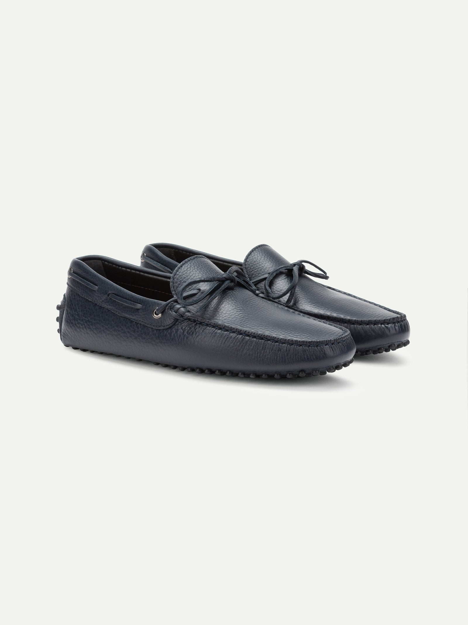 Navy Leather Driving Shoes