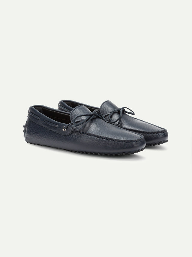 Navy Leather Driving Shoes